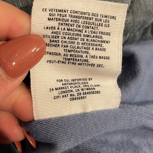 ANTHROPOLOGIE PUFFER QUILTED BLUE JACKET - Picture 7 of 9